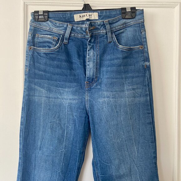 Vintage-style Flared Jeans with Frayed Hem - Picture 6 of 11